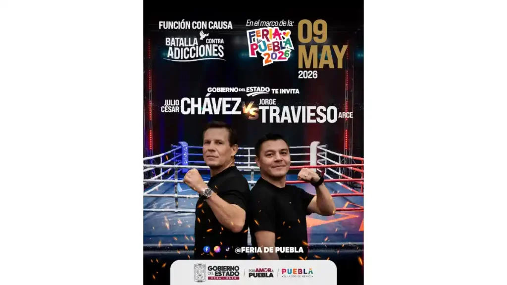 Promo de la pelea con causa "Batalla contra Adicciones" que organiza el Gobierno de Puebla.