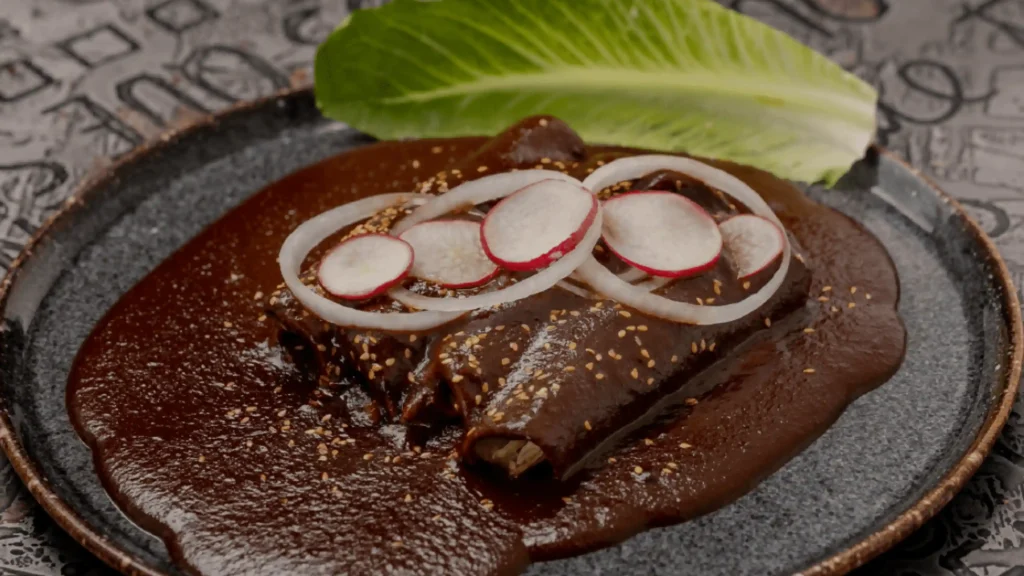 Enchiladas de mole de La Noria.