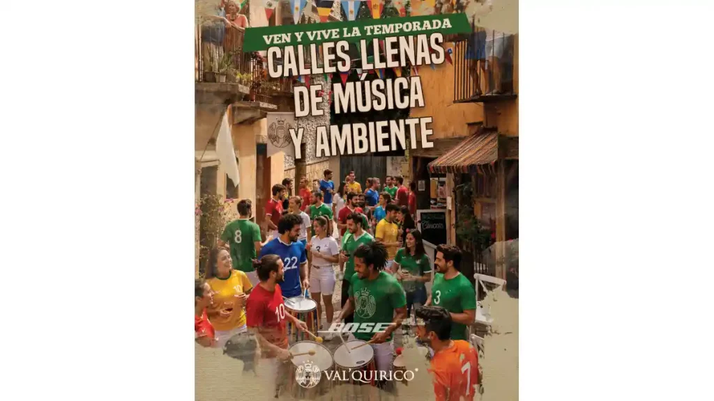 Promoción de las actividades que habrá en el sitio inspirado en la campiña europea.